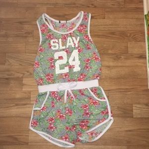 A flower romper